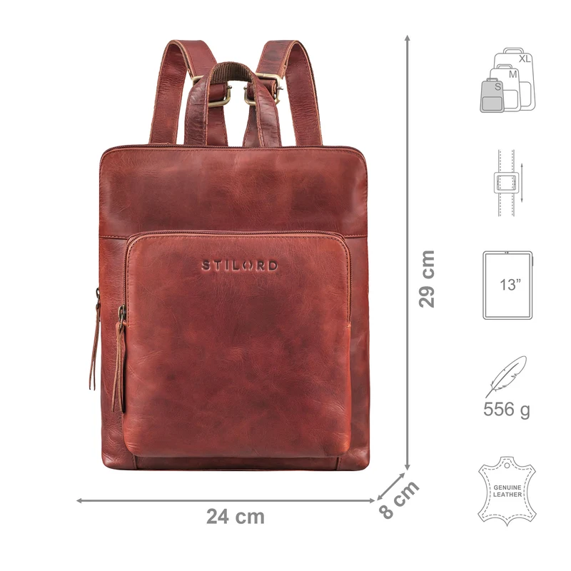 B-WARE "Ari" Kleiner City Rucksack Damen Leder