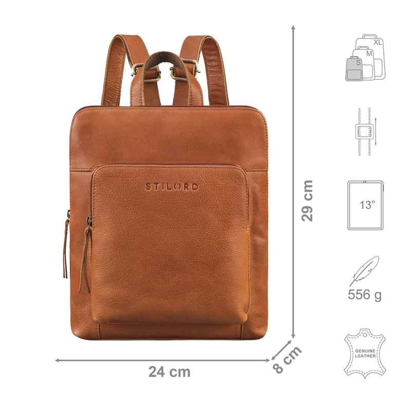 B-WARE "Ari" Kleiner City Rucksack Damen Leder