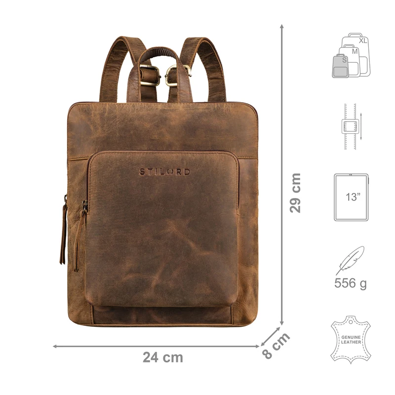 B-WARE "Ari" Kleiner City Rucksack Damen Leder