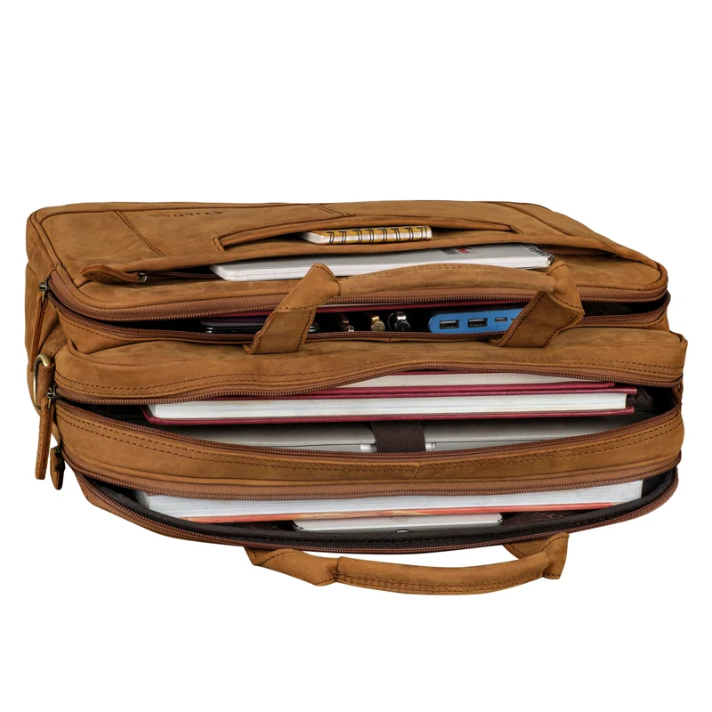 B-WARE "Quest" Aktentasche Leder 15,6 Zoll