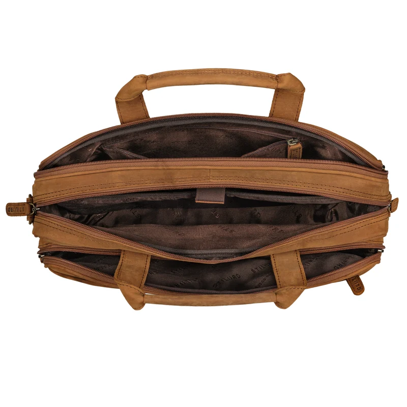 B-WARE "Quest" Aktentasche Leder 15,6 Zoll