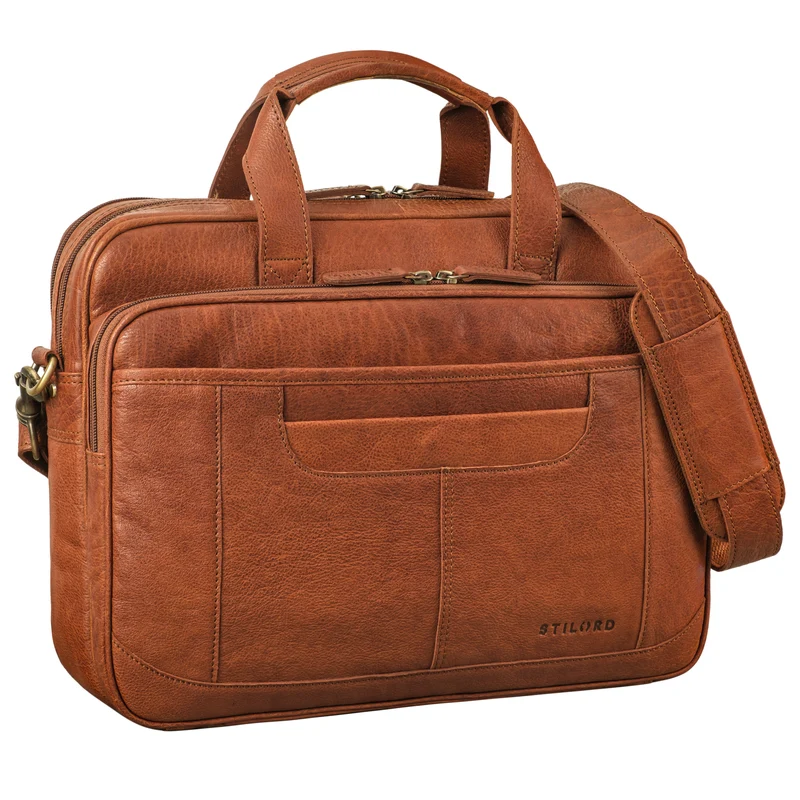 B-WARE "Quest" Aktentasche Leder 15,6 Zoll