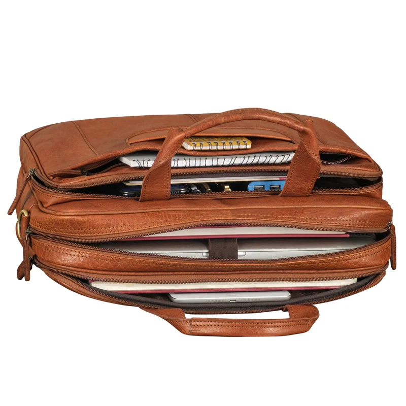 B-WARE "Quest" Aktentasche Leder 15,6 Zoll