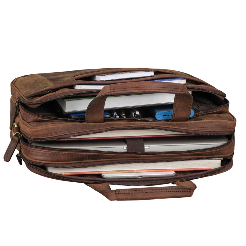 B-WARE "Quest" Aktentasche Leder 15,6 Zoll