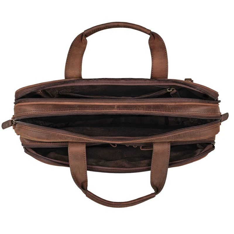 B-WARE "Quest" Aktentasche Leder 15,6 Zoll