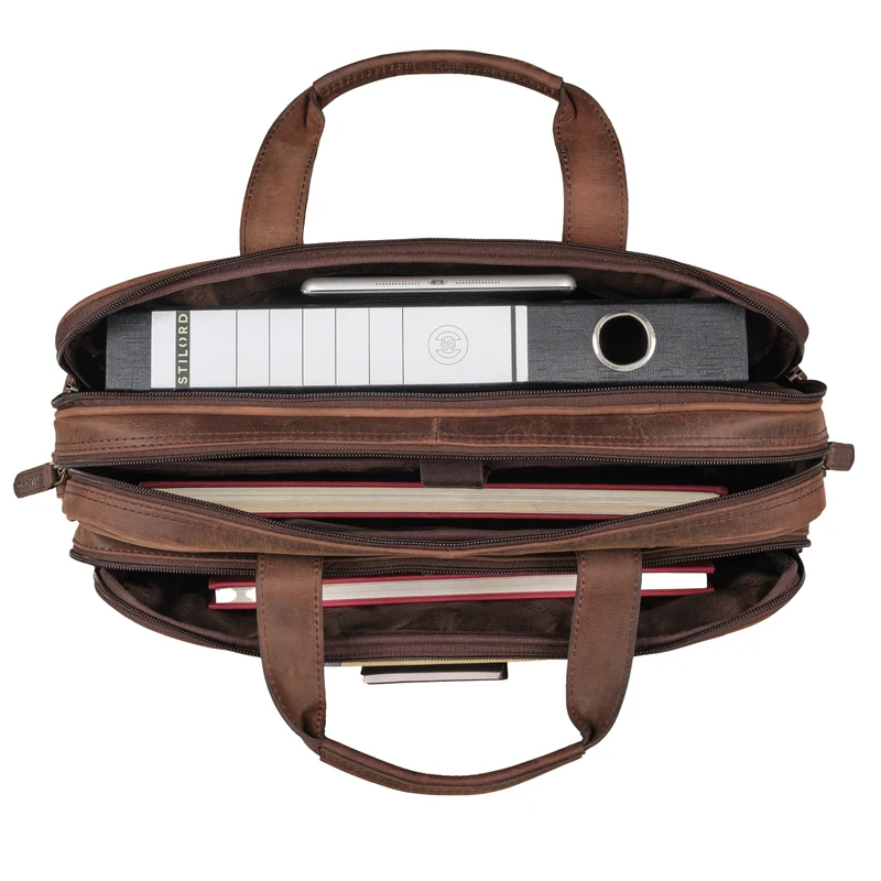 B-WARE "Quest" Aktentasche Leder 15,6 Zoll
