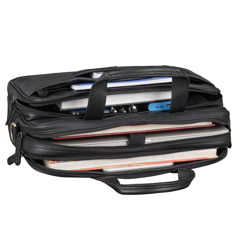 B-WARE "Quest" Aktentasche Leder 15,6 Zoll