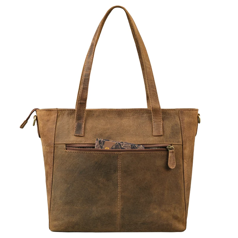 B-WARE "Nicole" 3-in-1 Shopper Leder Damen (Handtasche Umhängetasche Crossbody Bag)