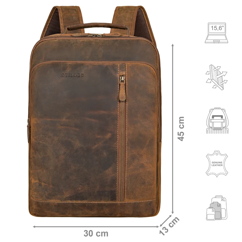 "Konrad" Leder Business Rucksack Herren und Damen