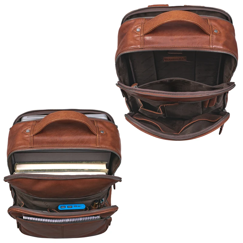 B-WARE "Pietro" Business Lederrucksack Groß