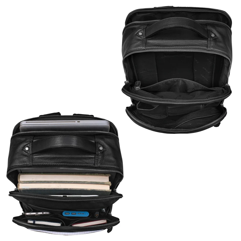 B-WARE "Pietro" Business Lederrucksack Groß