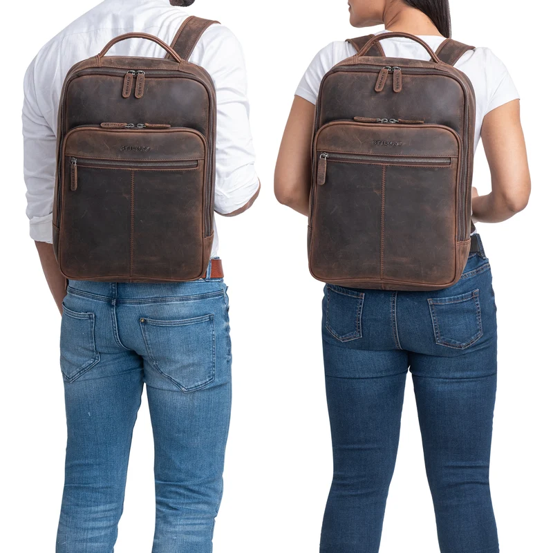 B-WARE "Pietro" Business Lederrucksack Groß