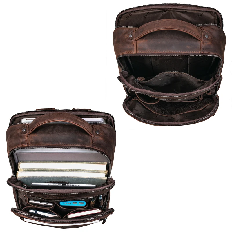 B-WARE "Pietro" Business Lederrucksack Groß