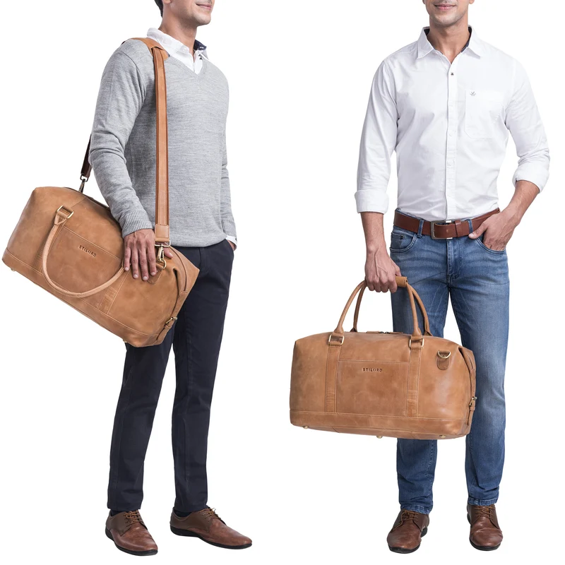 B-WARE "Viator" Leder Reisetasche Weekender im Großformat für Damen Herren