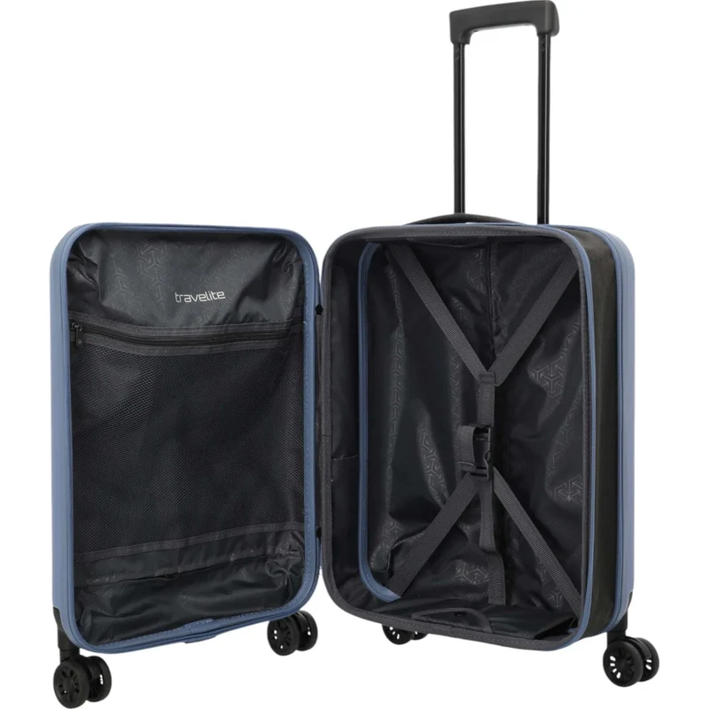 Travelite Basics faltbarer Bordtrolley 55 cm -denim