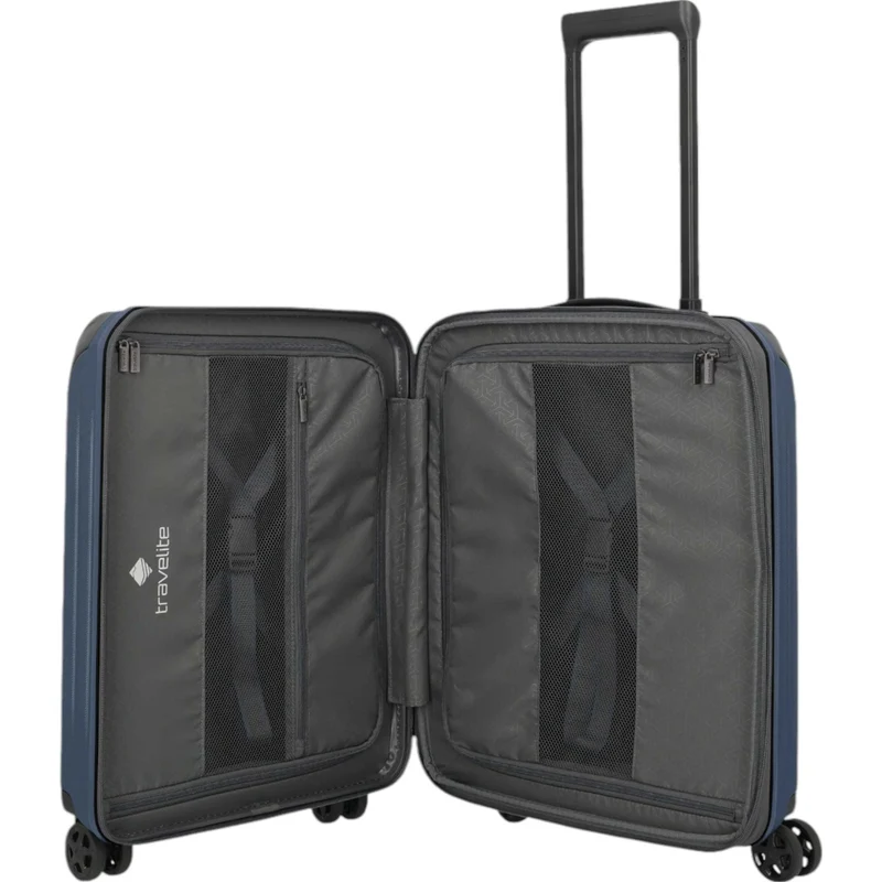 Travelite Dynamiic 4-Rad Trolley S+ erw. 55 cm -denimblue