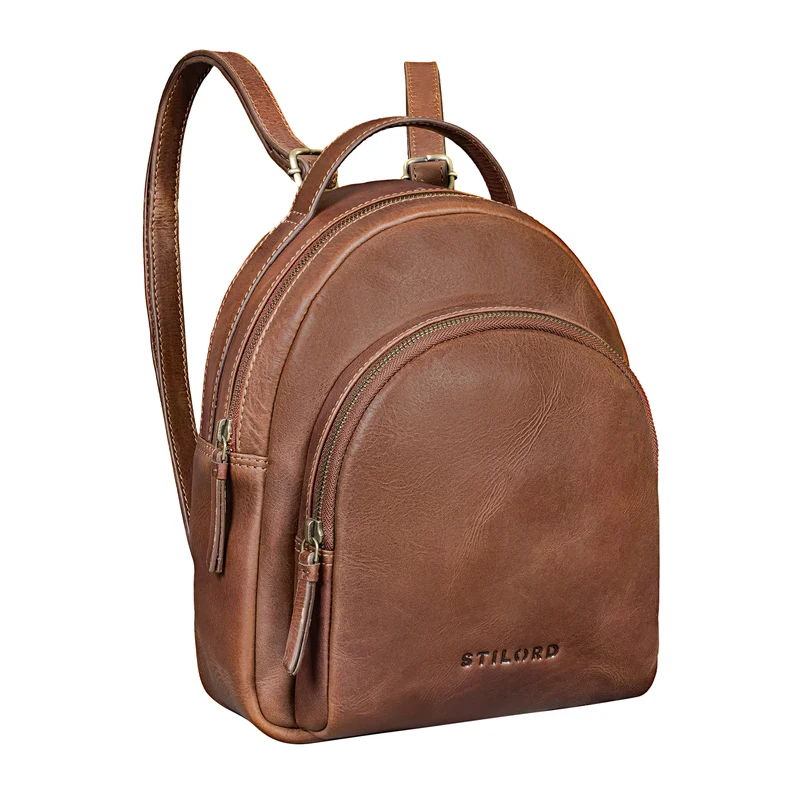 "Doreen" Kleiner Rucksack Damen Leder Mini Cityrucksack