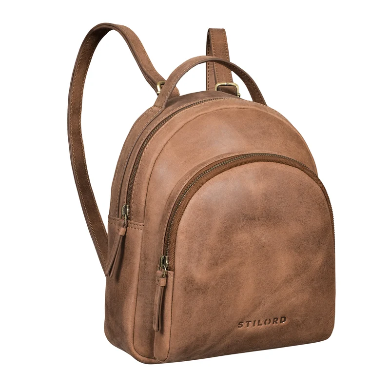 "Doreen" Kleiner Rucksack Damen Leder Mini Cityrucksack
