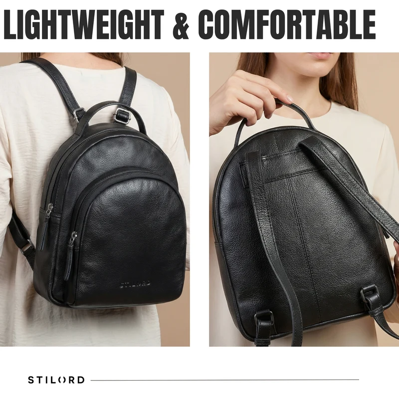 "Doreen" Kleiner Rucksack Damen Leder Mini Cityrucksack