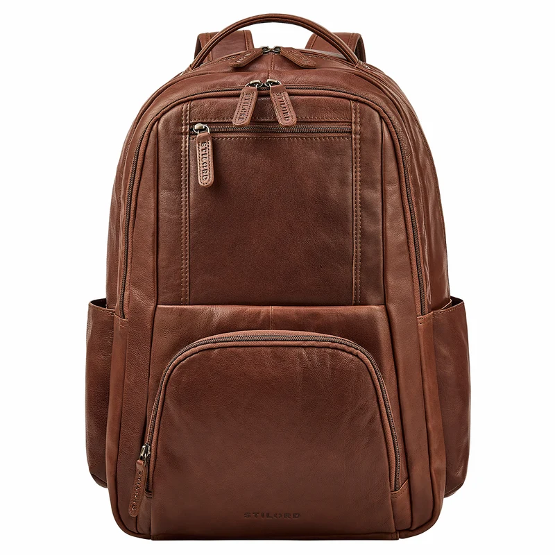 "Evan" Großer Echtleder Business Rucksack Herren für 15.6 -16 Zoll