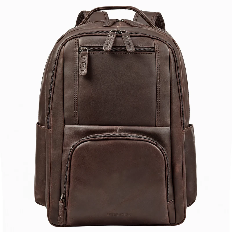 "Evan" Großer Echtleder Business Rucksack Herren für 15.6 -16 Zoll
