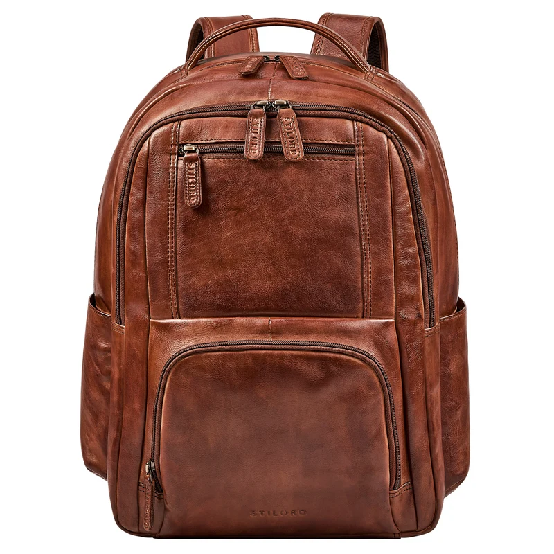"Evan" Großer Echtleder Business Rucksack Herren für 15.6 -16 Zoll