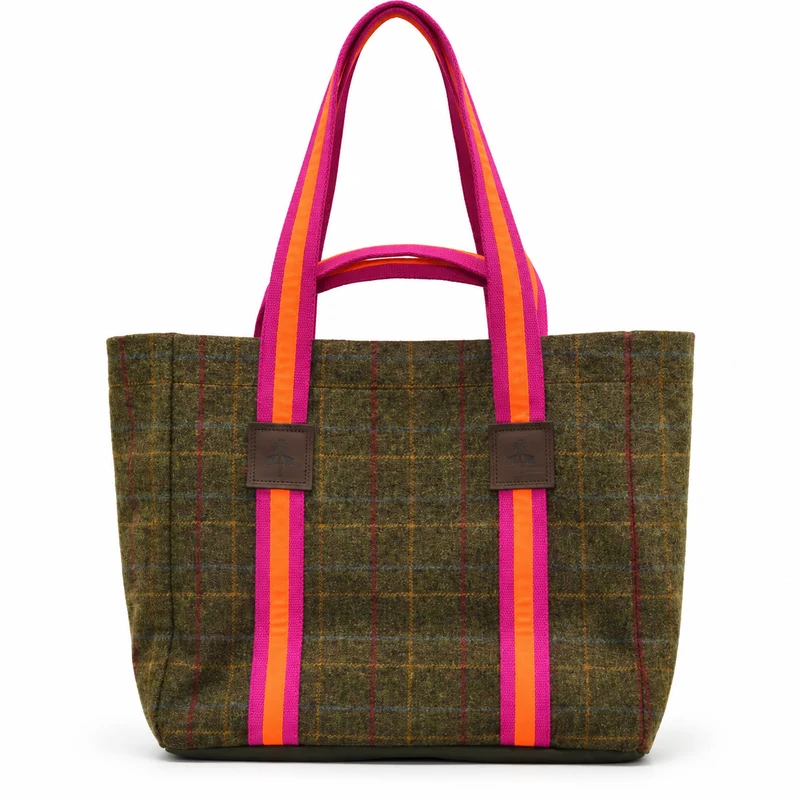 SHOPPER -S- TWEED Pink & Neon orange