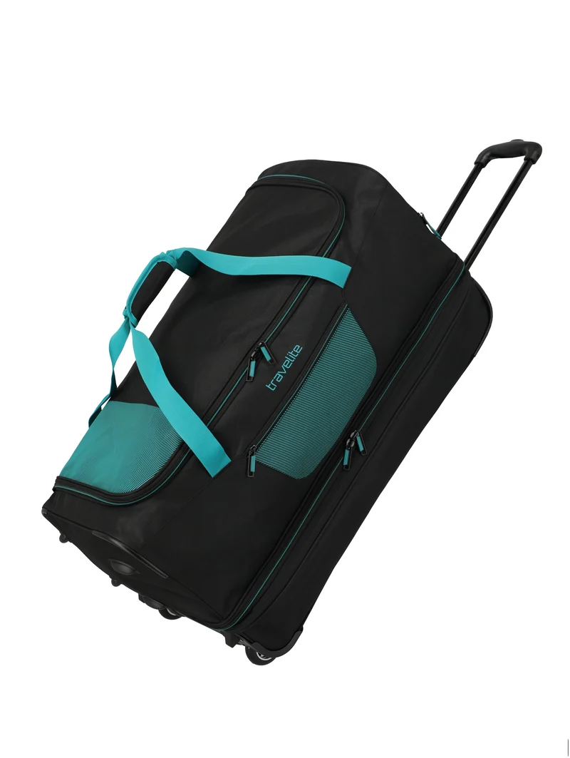 BASICS Rollenreisetasche, 70cm, Schwarz/Petrol