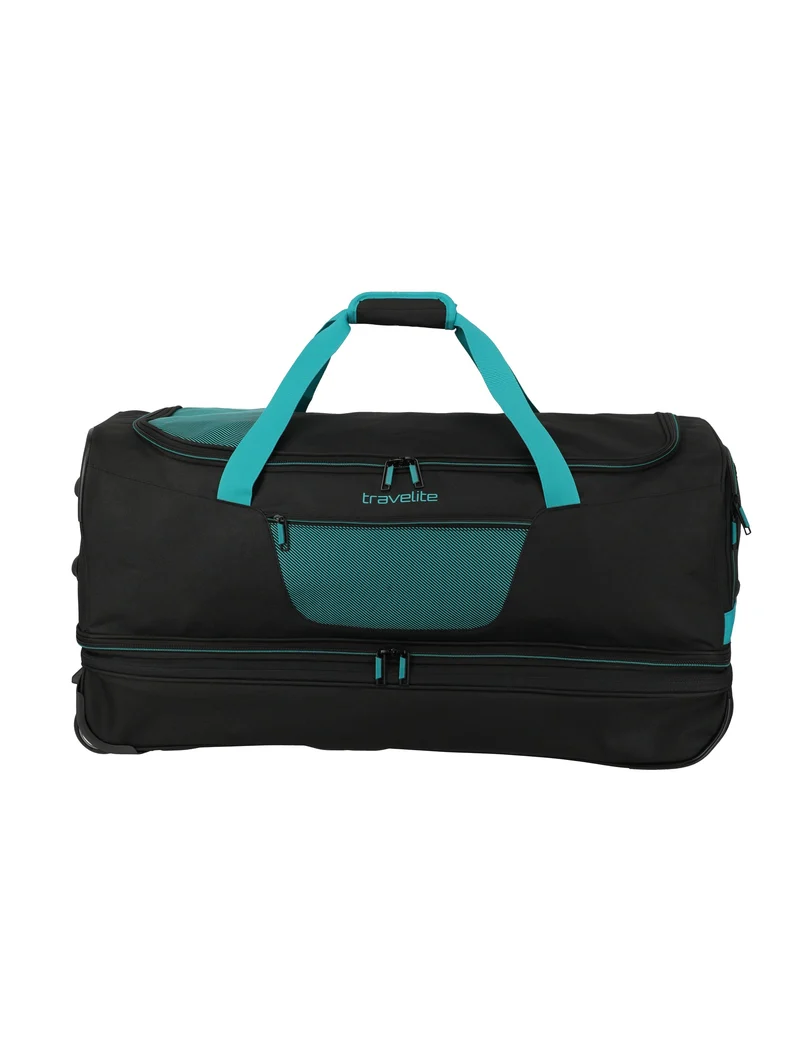 BASICS Rollenreisetasche, 70cm, Schwarz/Petrol