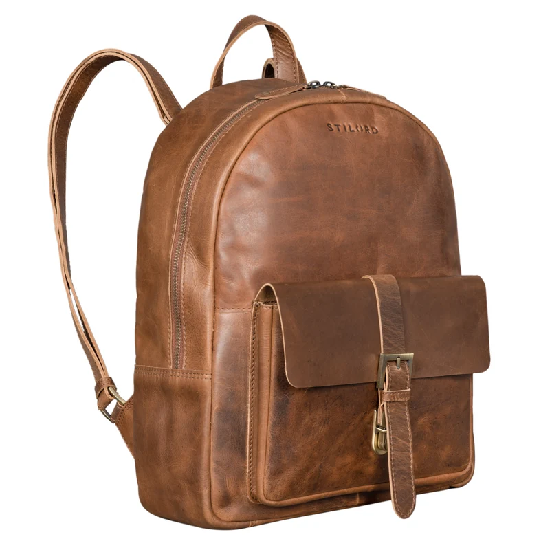 B-WARE "Eloma" Vintage Lederrucksack Groß