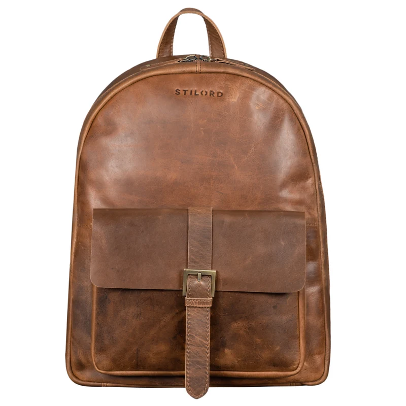 B-WARE "Eloma" Vintage Lederrucksack Groß