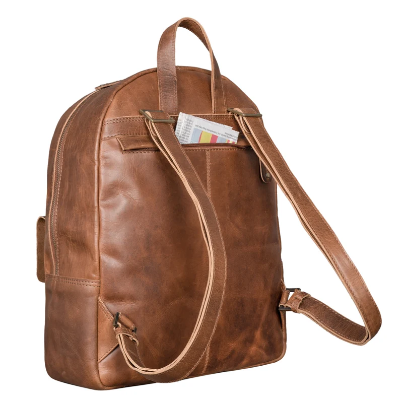 B-WARE "Eloma" Vintage Lederrucksack Groß