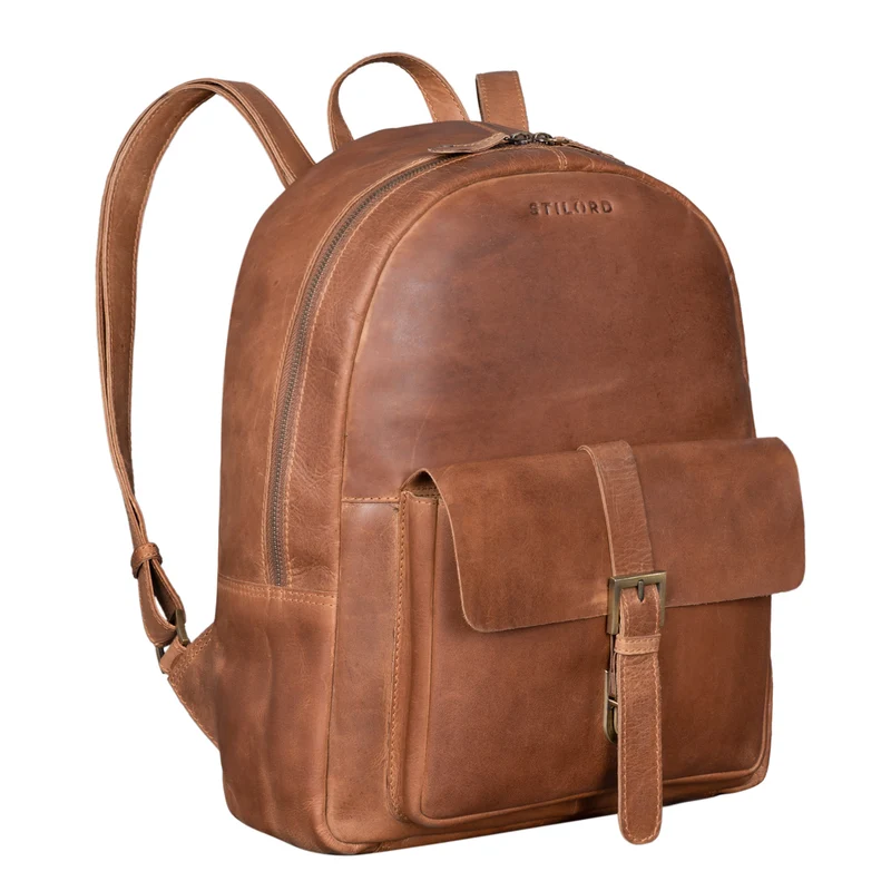 B-WARE "Eloma" Vintage Lederrucksack Groß