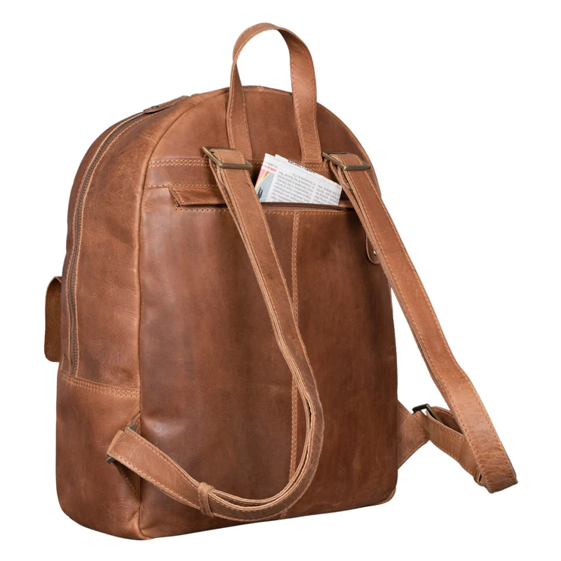 B-WARE "Eloma" Vintage Lederrucksack Groß