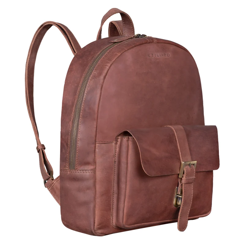 B-WARE "Eloma" Vintage Lederrucksack Groß