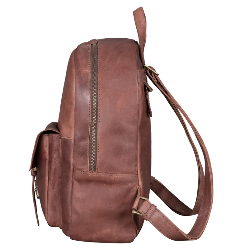 B-WARE "Eloma" Vintage Lederrucksack Groß