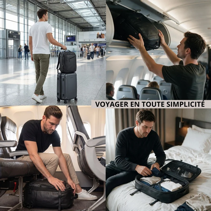 "Davido" Echtleder Reiserucksack Herren 40x30x20, 30L erweiterbar
