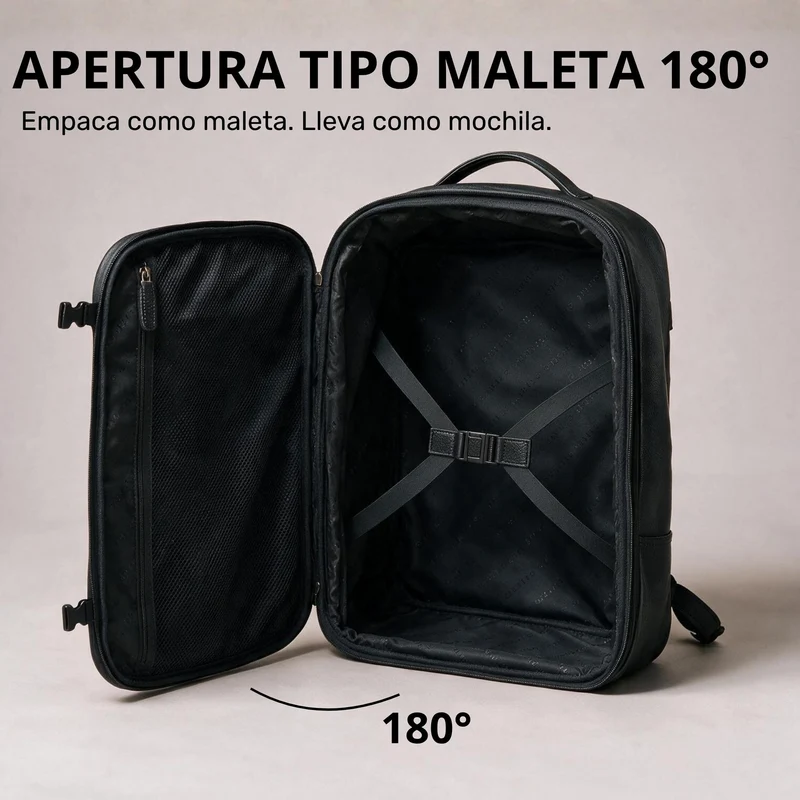 "Davido" Echtleder Reiserucksack Herren 40x30x20, 30L erweiterbar