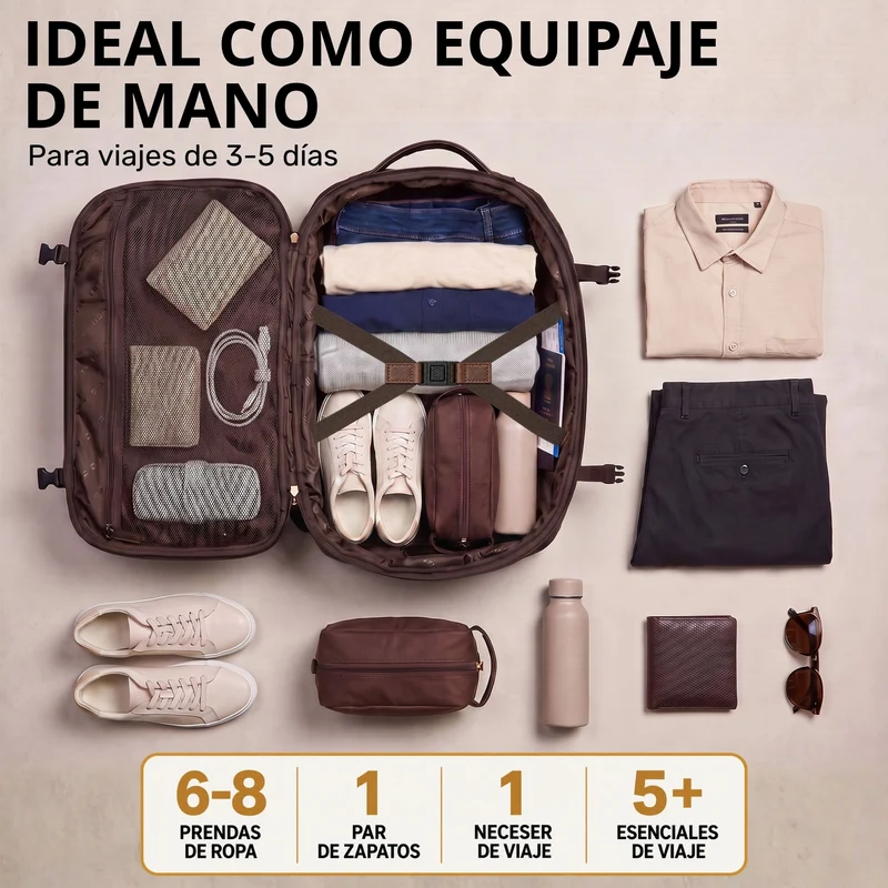 "Davido" Echtleder Reiserucksack Herren 40x30x20, 30L erweiterbar