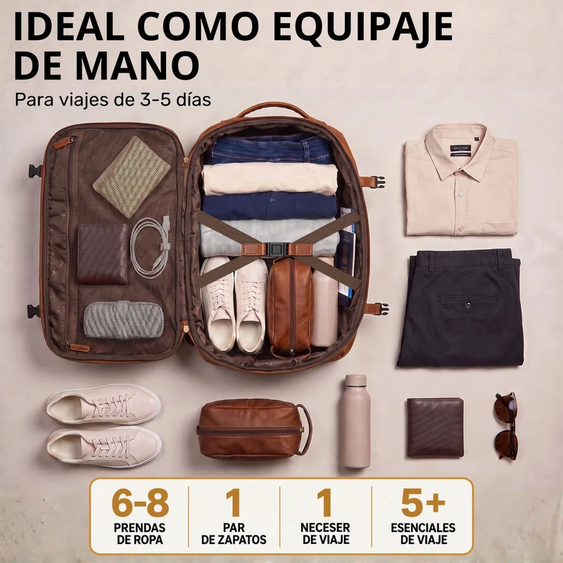 "Davido" Echtleder Reiserucksack Herren 40x30x20, 30L erweiterbar