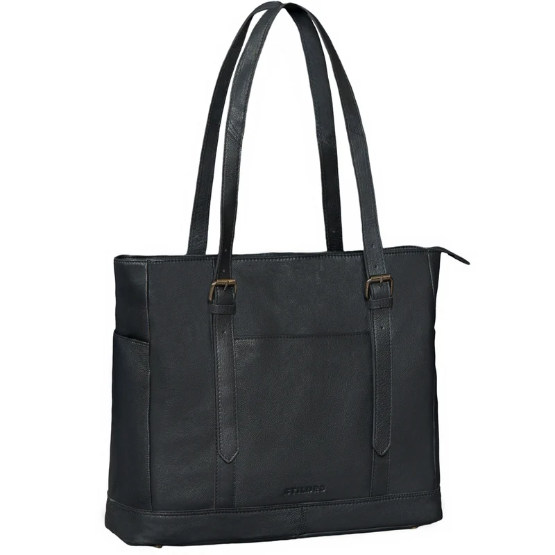"Solaya" Shopper Damen Leder Groß mit Laptopfach 15,6 Zoll