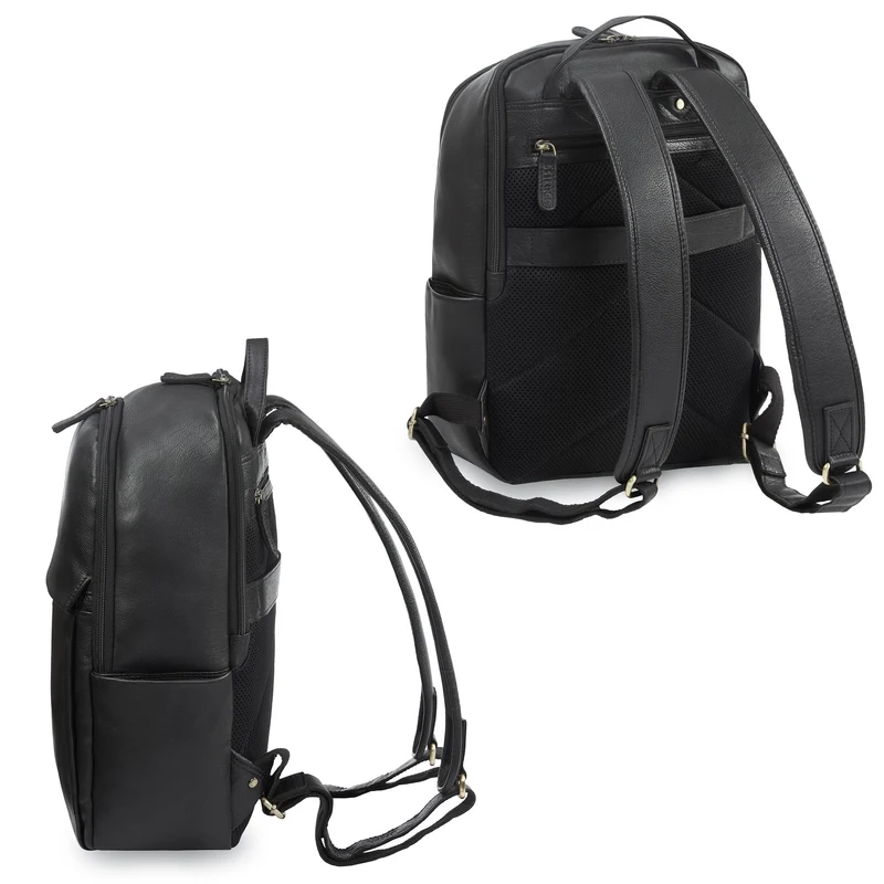 B-WARE "Marino" Leder Rucksack Damen und Herren Laptopfach 13 - 14
