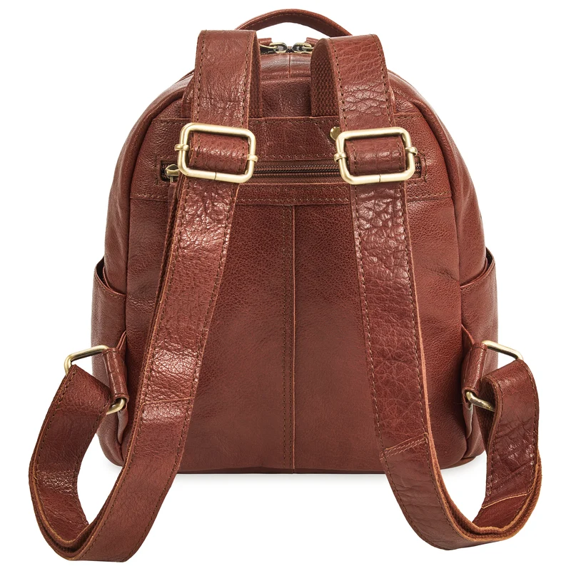 B-WARE "Sue" Rucksack Damen Leder Elegant Klein Cityrucksack für Ausflüge