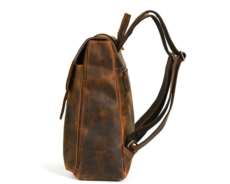 Handcrafted Full Grain Leather Women's Backpack Purse