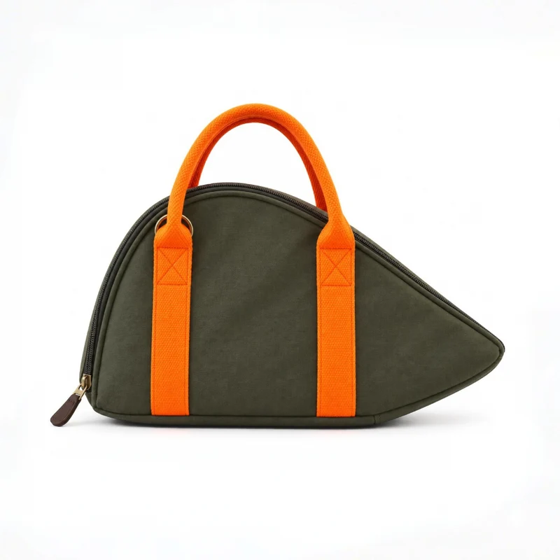 Jagdhorntasche Khaki & Orange