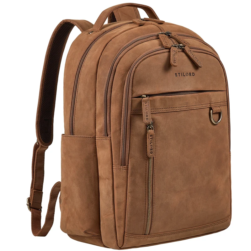 "Eron" Großer Business Rucksack Herren Leder 15,6 - 16 Zoll