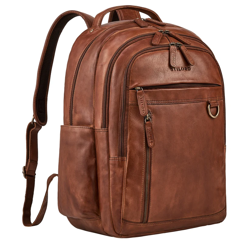 "Eron" Großer Business Rucksack Herren Leder 15,6 - 16 Zoll