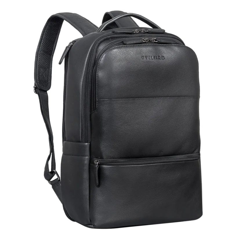 B-WARE "Thore" Luxuriöser Leder Rucksack mit Laptopfach 17 Zoll