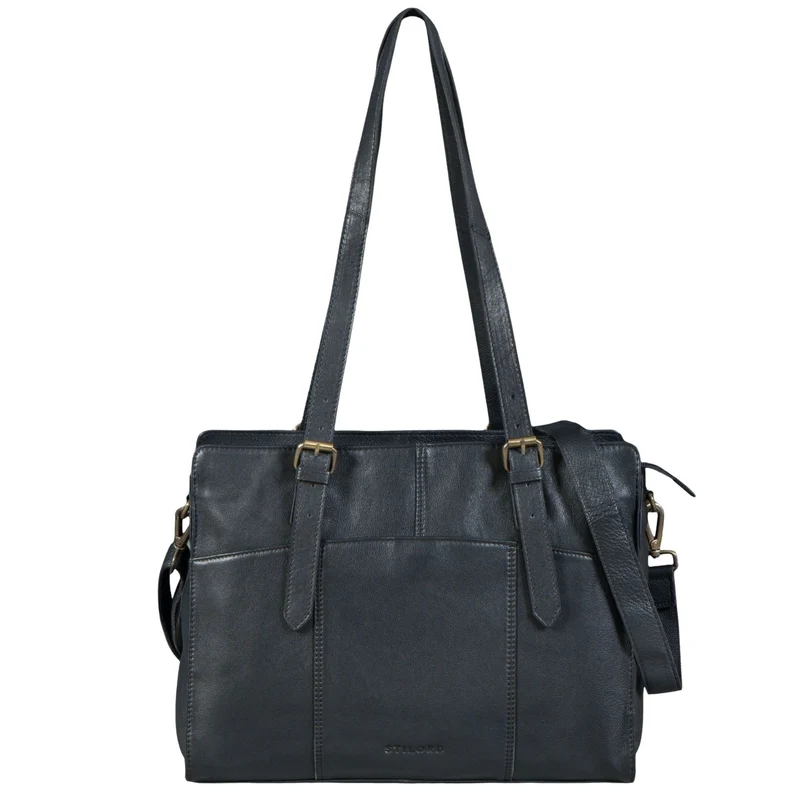 "Michelle" Leder Shopper Tasche Damen Groß 15,6 - 16 Zoll Laptopfach