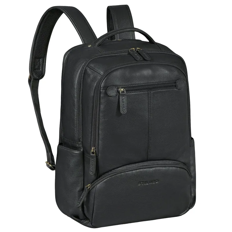 "Aljoscha" Leder Rucksack Herren Groß 15,6 - 17,3 Zoll mit Tabletfach